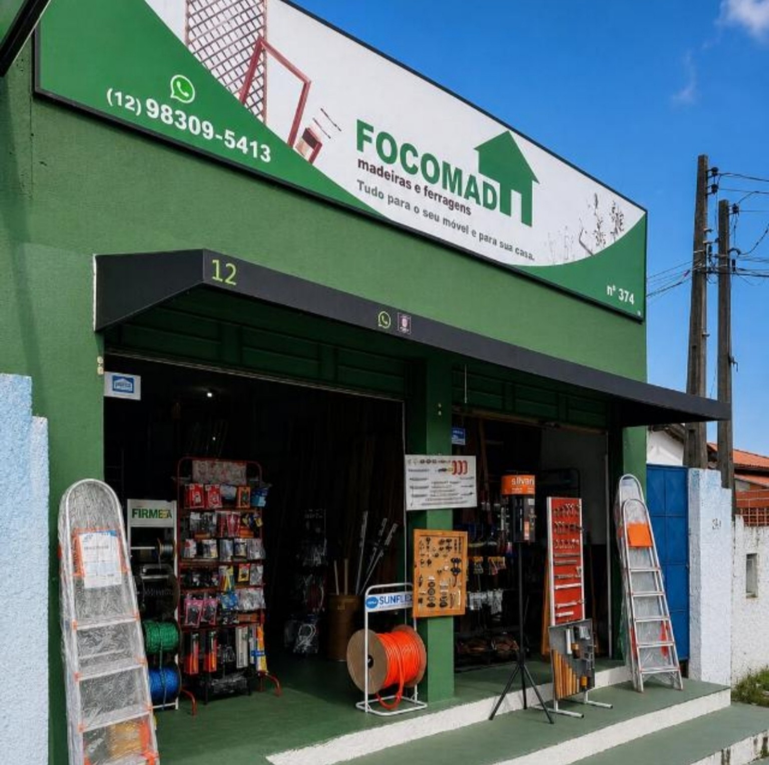 Fachada da loja FOCOMAD