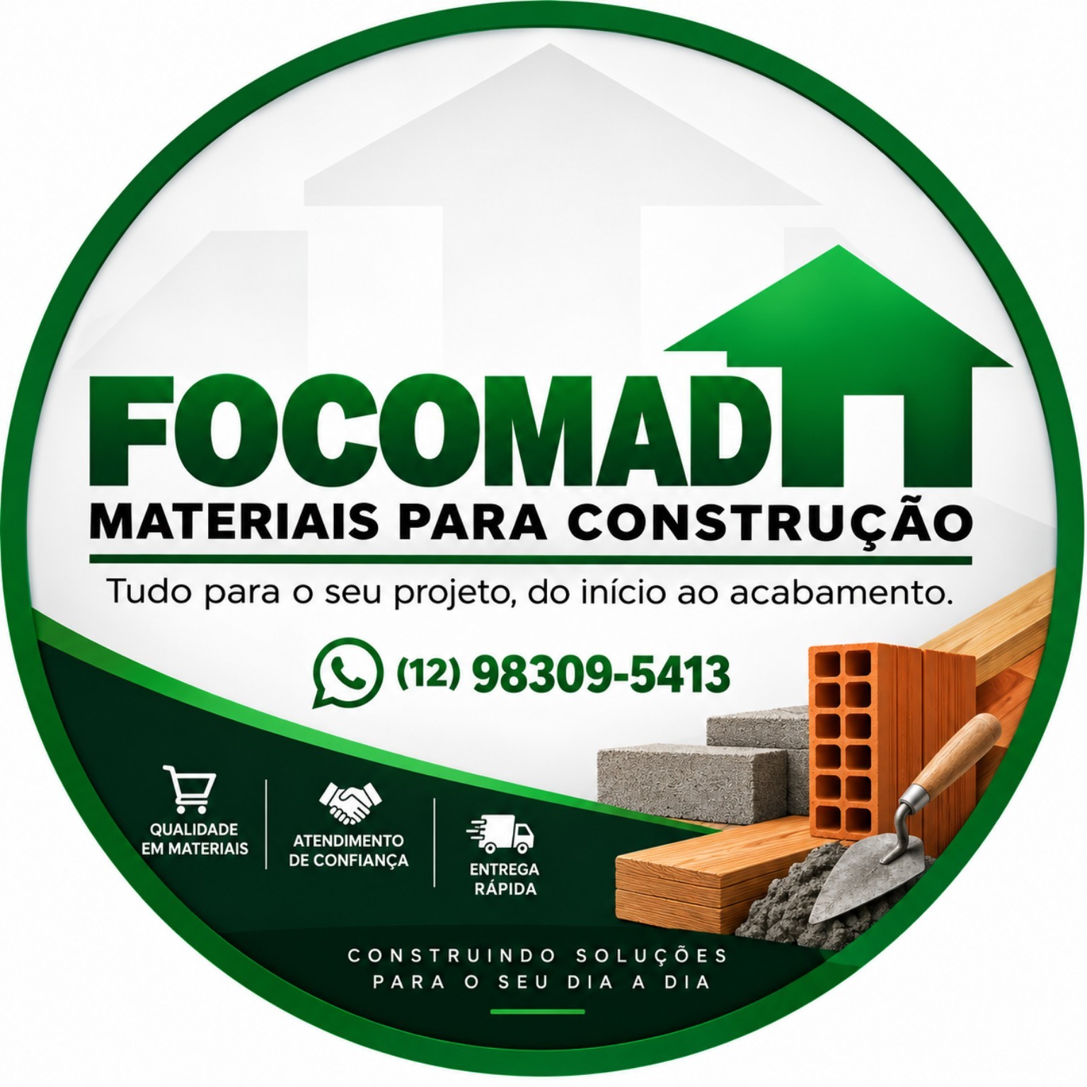 Logomarca FOCOMAD Materiais para Construção